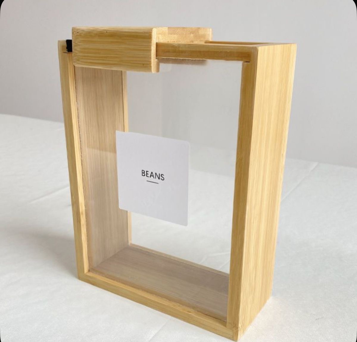 Bamboo Square Storage Container with sliding Lid — view 6