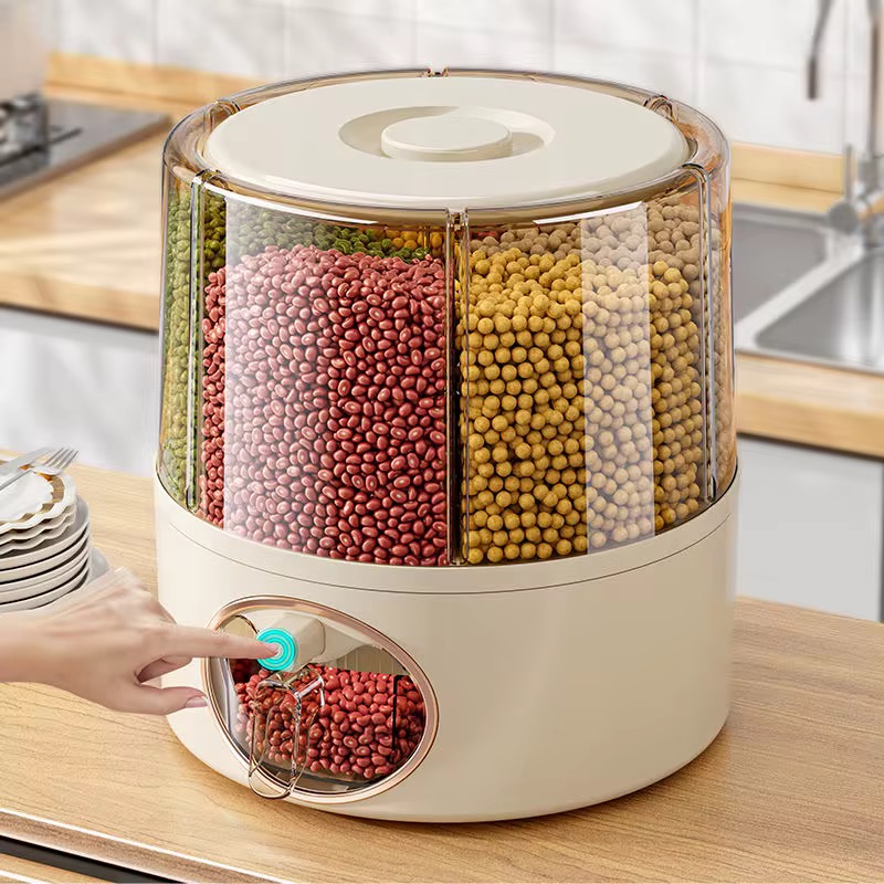 Rotating Dispenser for Multiple Grains