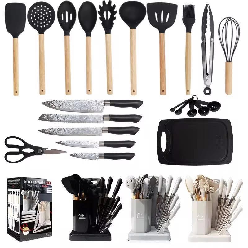 19pcs Kitchen Silicone knife & Utensil set — view 2