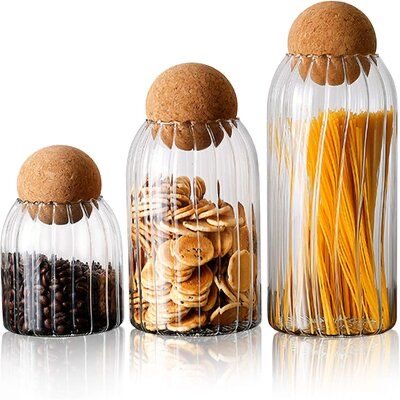 3pcs Transparent Jar Set
