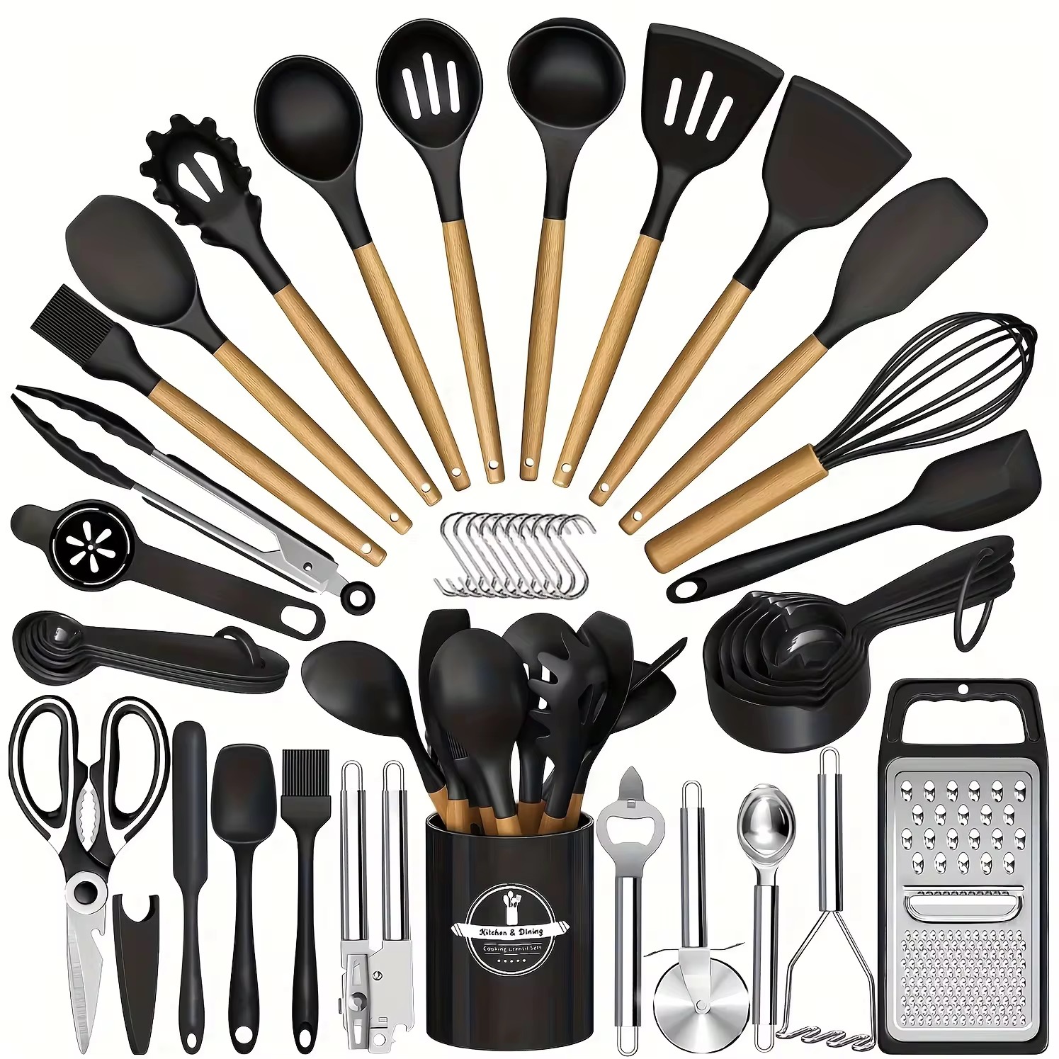44pcs Kitchen Silicone Knife Set