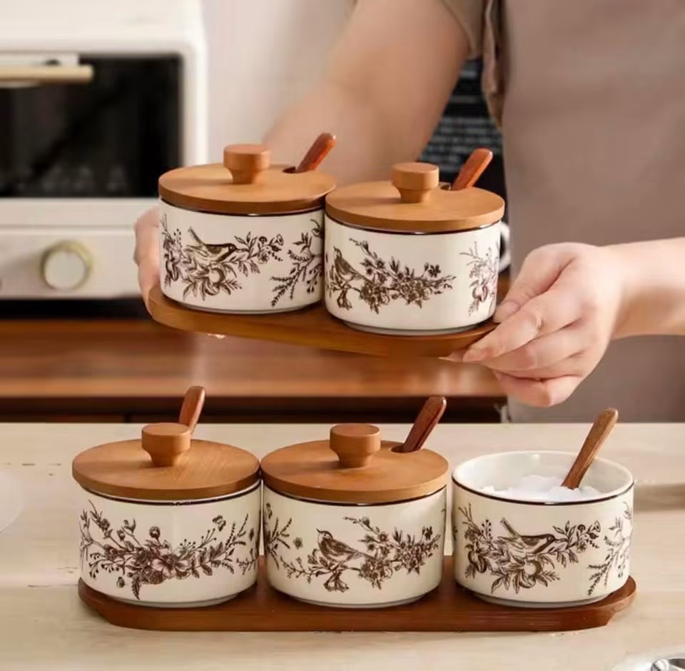 3pcs ceramic jar set — view 3