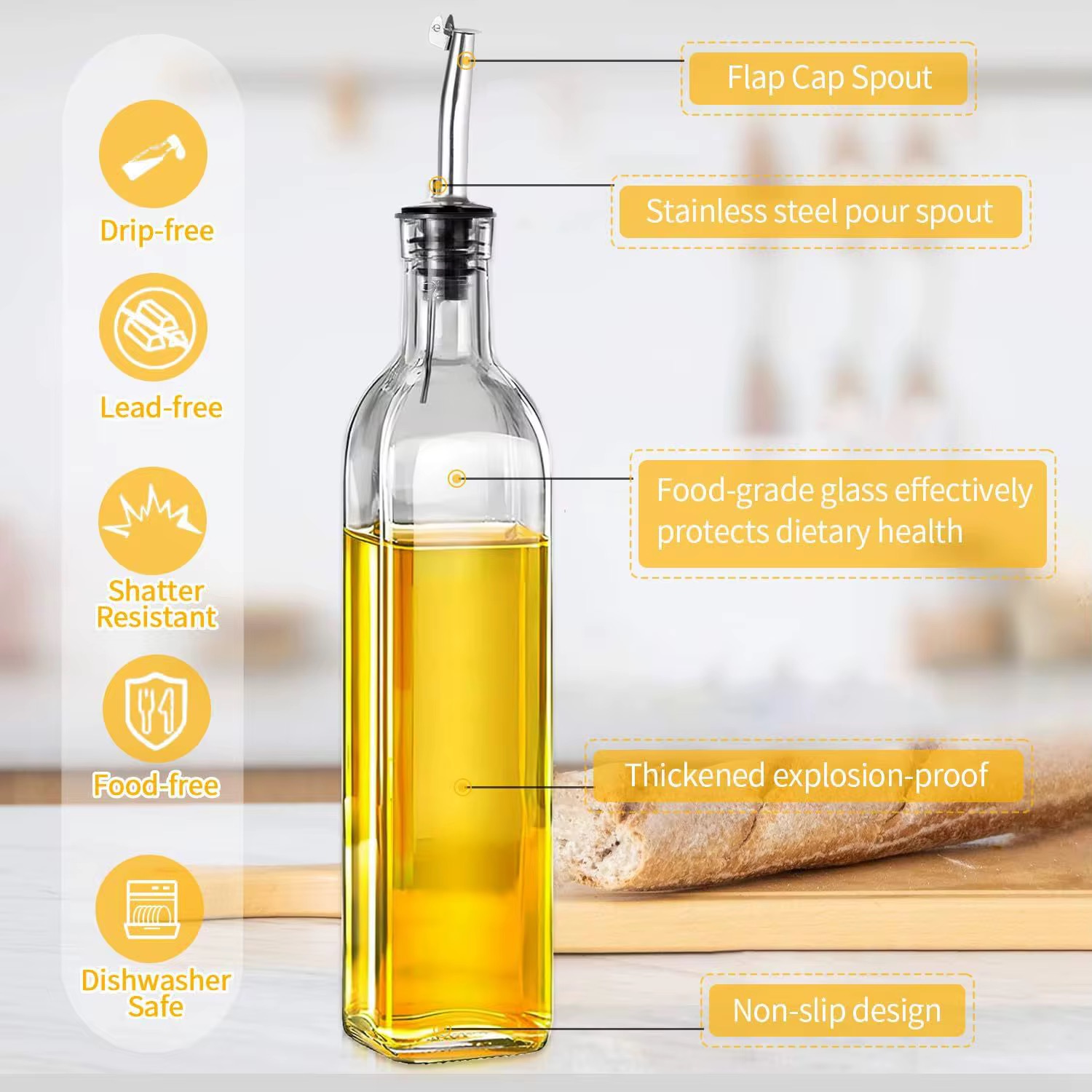 Glass Oil Dispenser Bottle Set — view 2