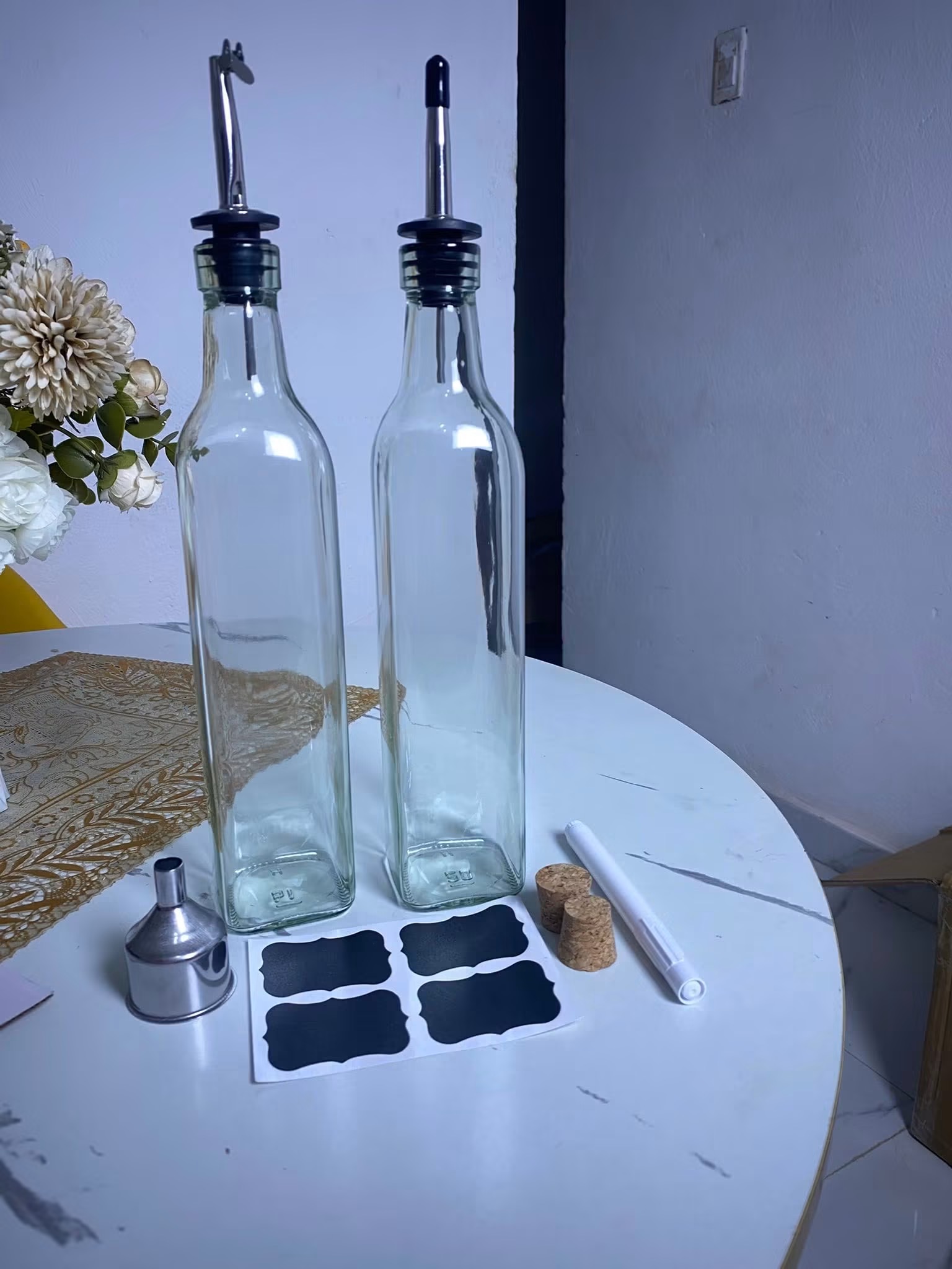 Glass Oil Dispenser Bottle Set — view 5